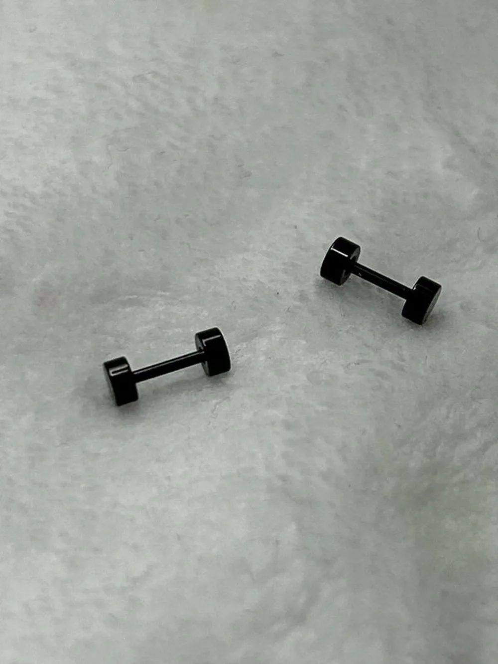 Black 4mm Men’s Stud Earrings - Minimal Stainless Steel